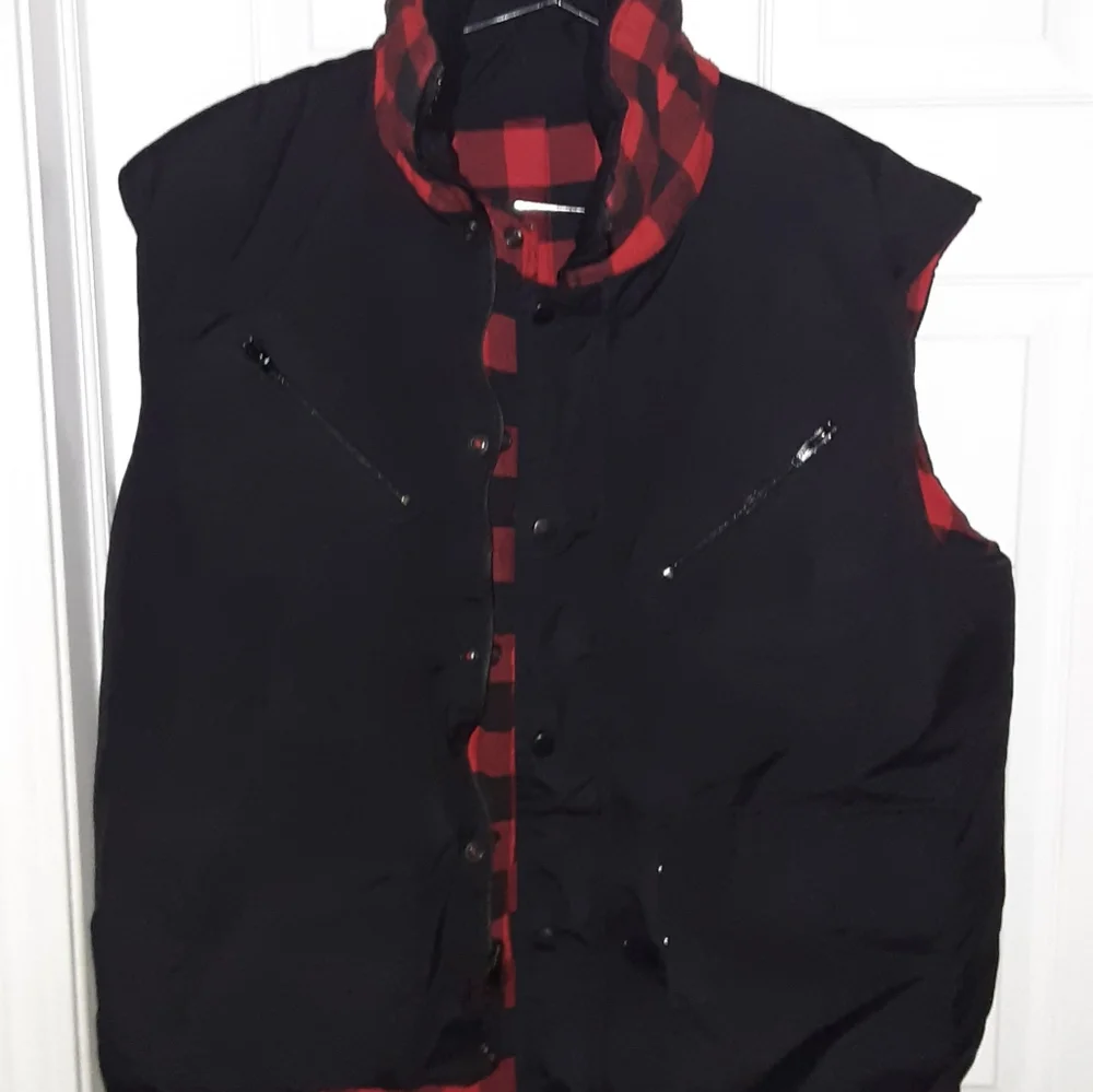 Reversible Quilted Casual Buffalo Check Plaid Men's Vest XL